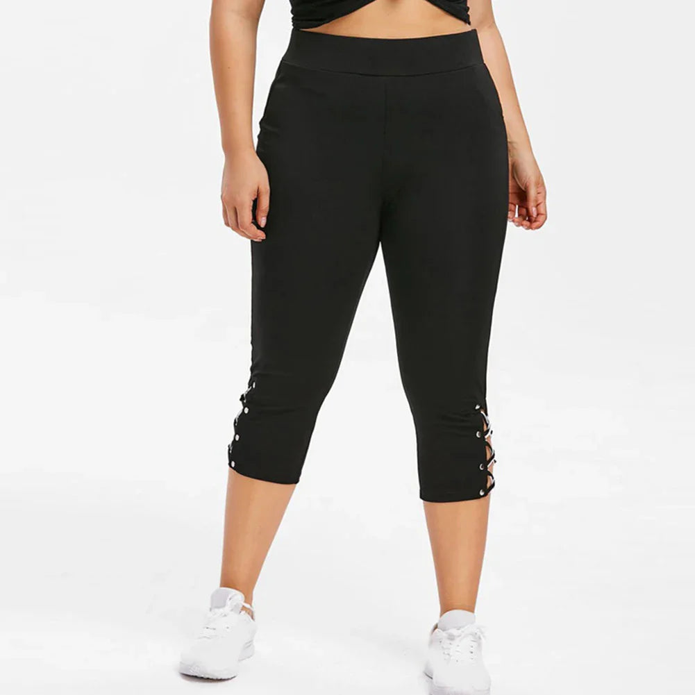 Women's Sports leggings - black (front view)