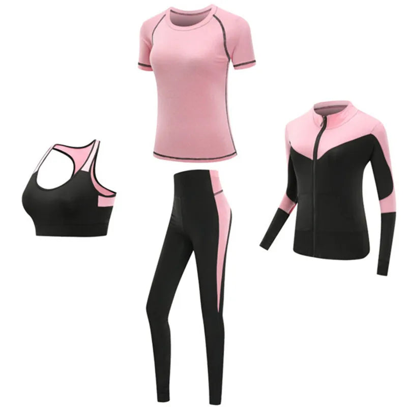 4 piece work out set - pastel pink