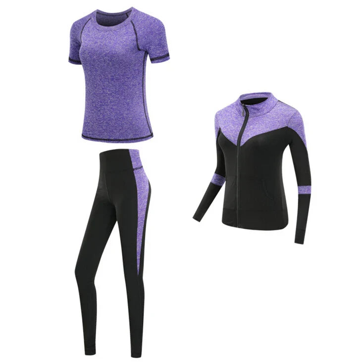 4 piece work out set- purple