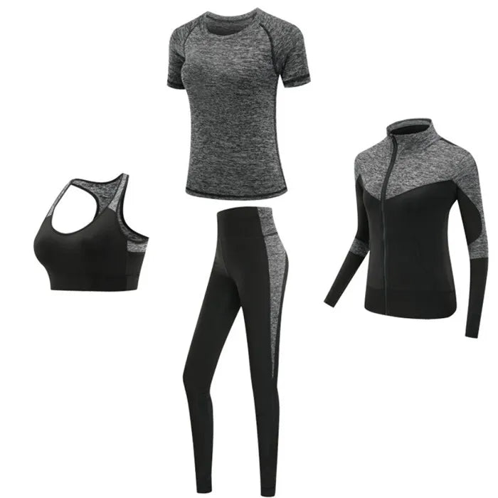 4 piece work out set - Dark grey