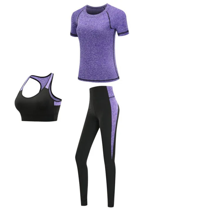 4 piece work out set - purple