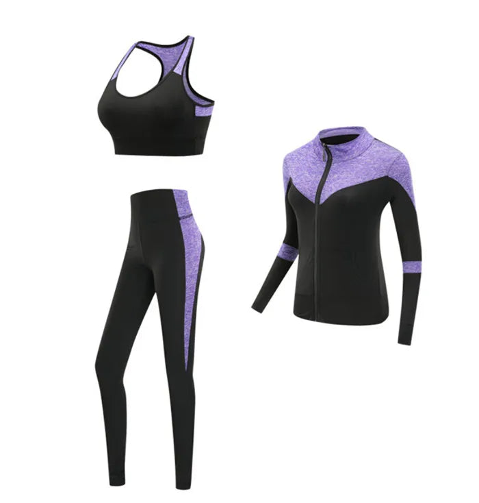 4 piece work out set - purple