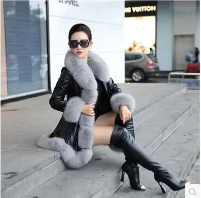 High Quality Faux Sheepskin Coat - original side view