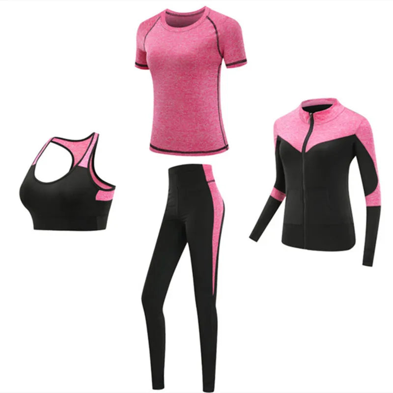 4 piece work out set - pink