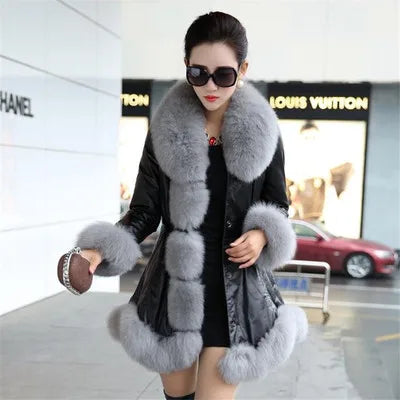 High Quality Faux Sheepskin Coat - front view 