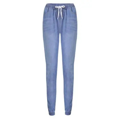 Skinny Jeans Women Jogger Pants - light blue