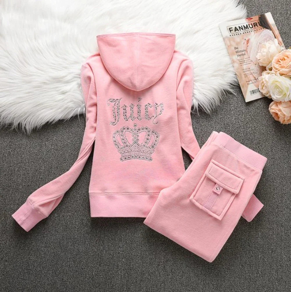 Velvet Tracksuit - light pink