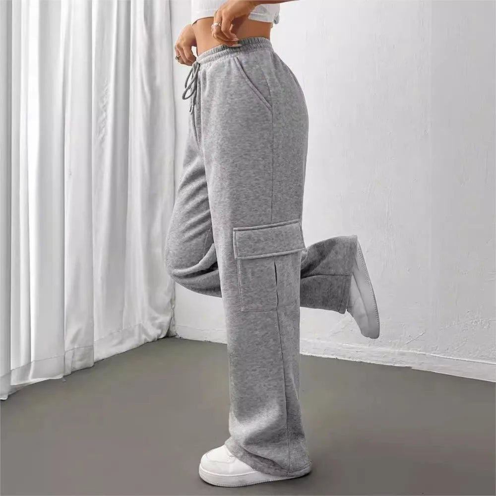 Women's Casual Sports Sweatpants - Grey