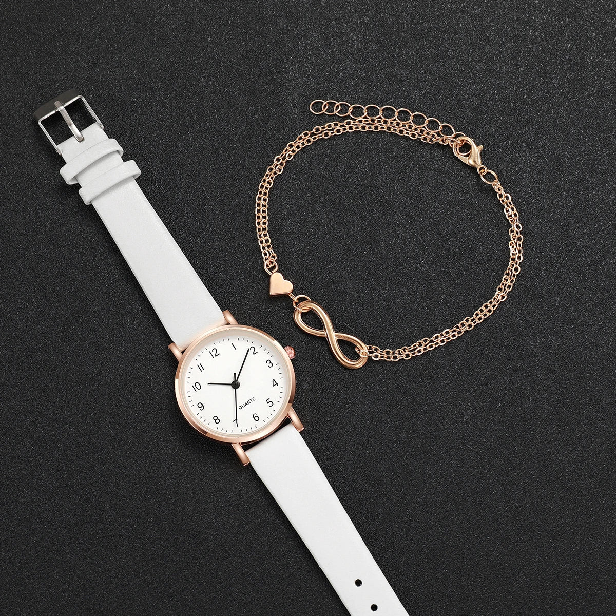 Women Quartz Watch with Love Bracelet