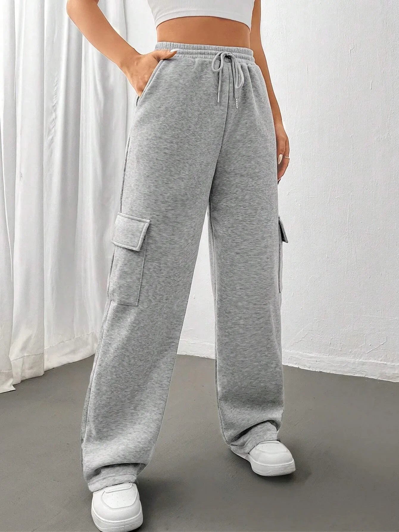 Women's Casual Sports Sweatpants - grey