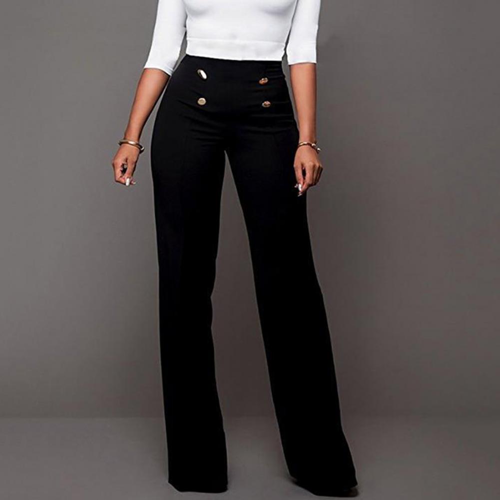 Women Wide Leg Pants - black