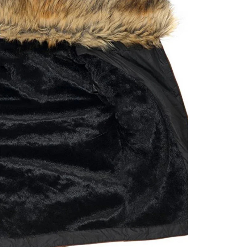 Women Fur Collar Coat - close up