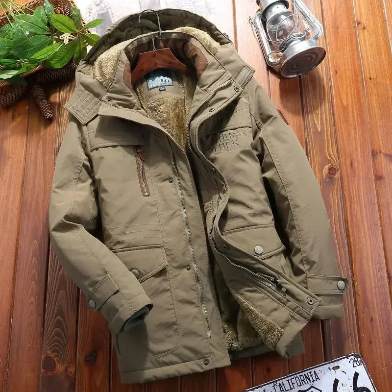 Thick Warm Fur Coat - Men's Parka - tan