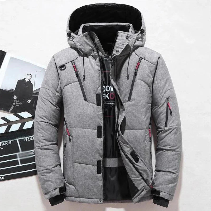 - 20 durable men's winter parka - grey