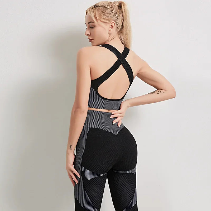 Yoga Suit Sport Clothes - black 2 