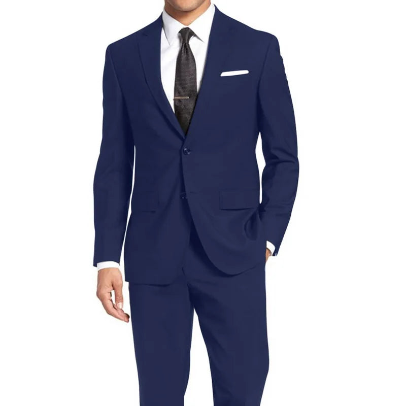 3 piece men's suit set  - blue