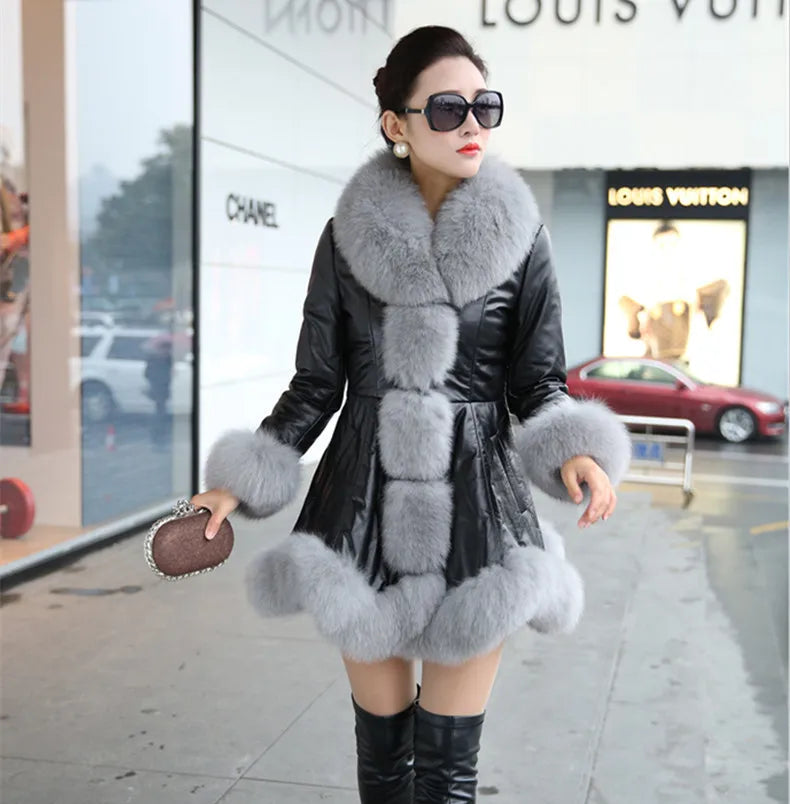 High Quality Faux Sheepskin Coat - secondary front view