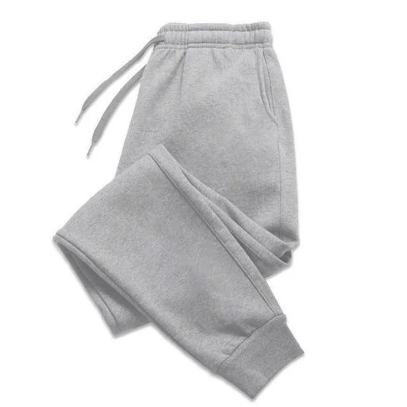 Men's Luxury Print Fleece Sweatpants - grey 