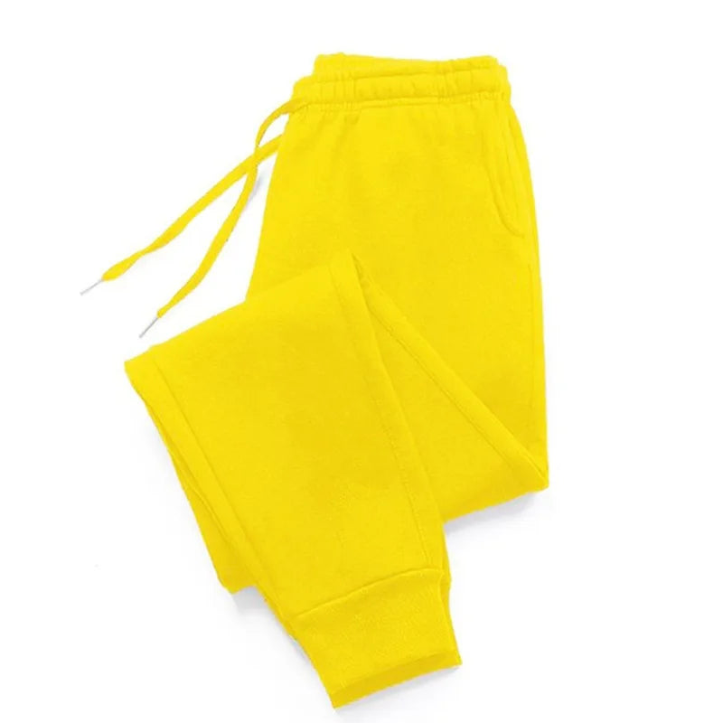 Men's Luxury Print Fleece Sweatpants - yellow