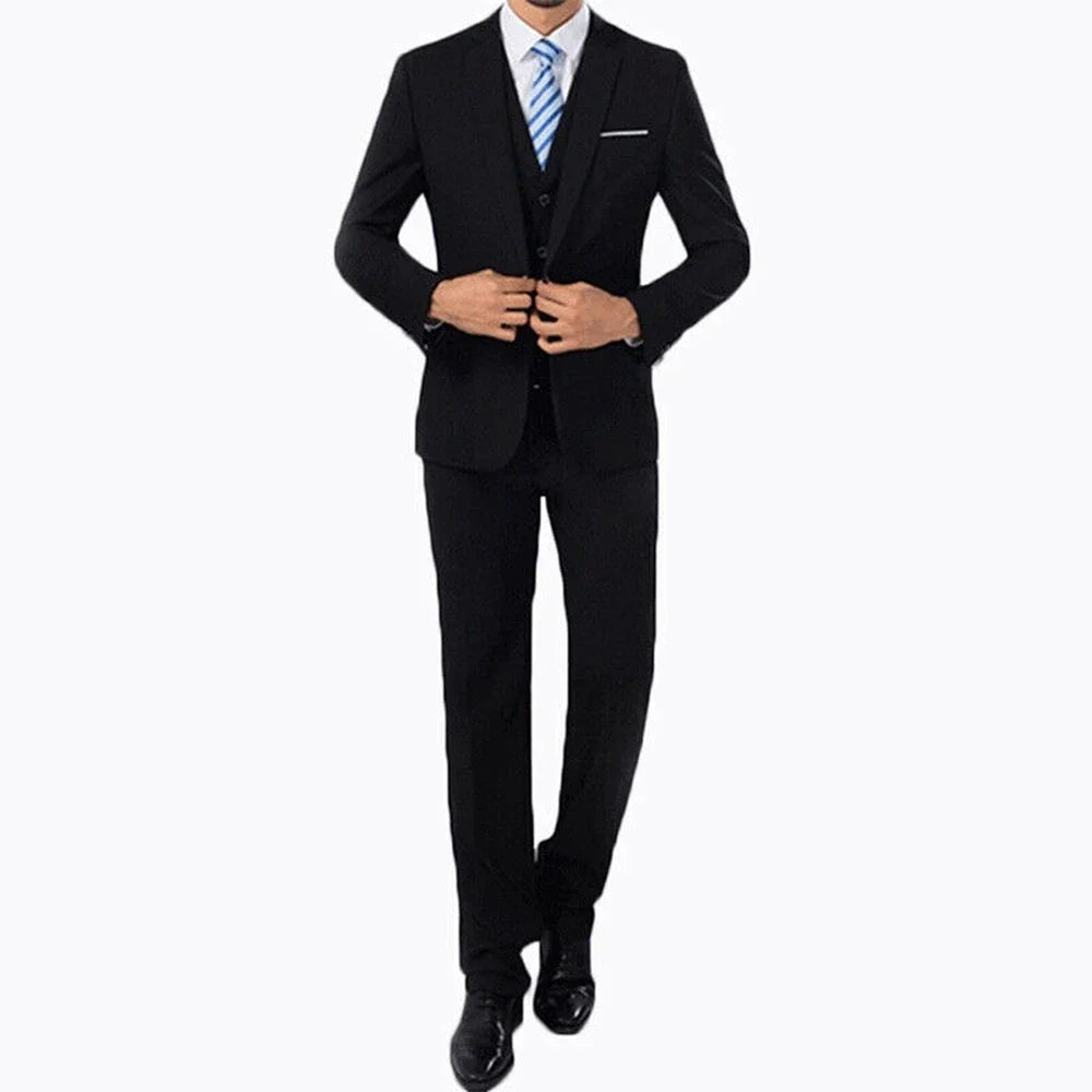 Men's two piece - blazer and pants set - black