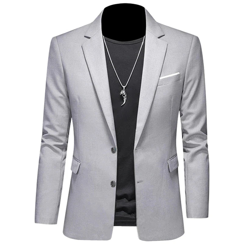 Men's Casual Business Slim Fit Jacket - grey