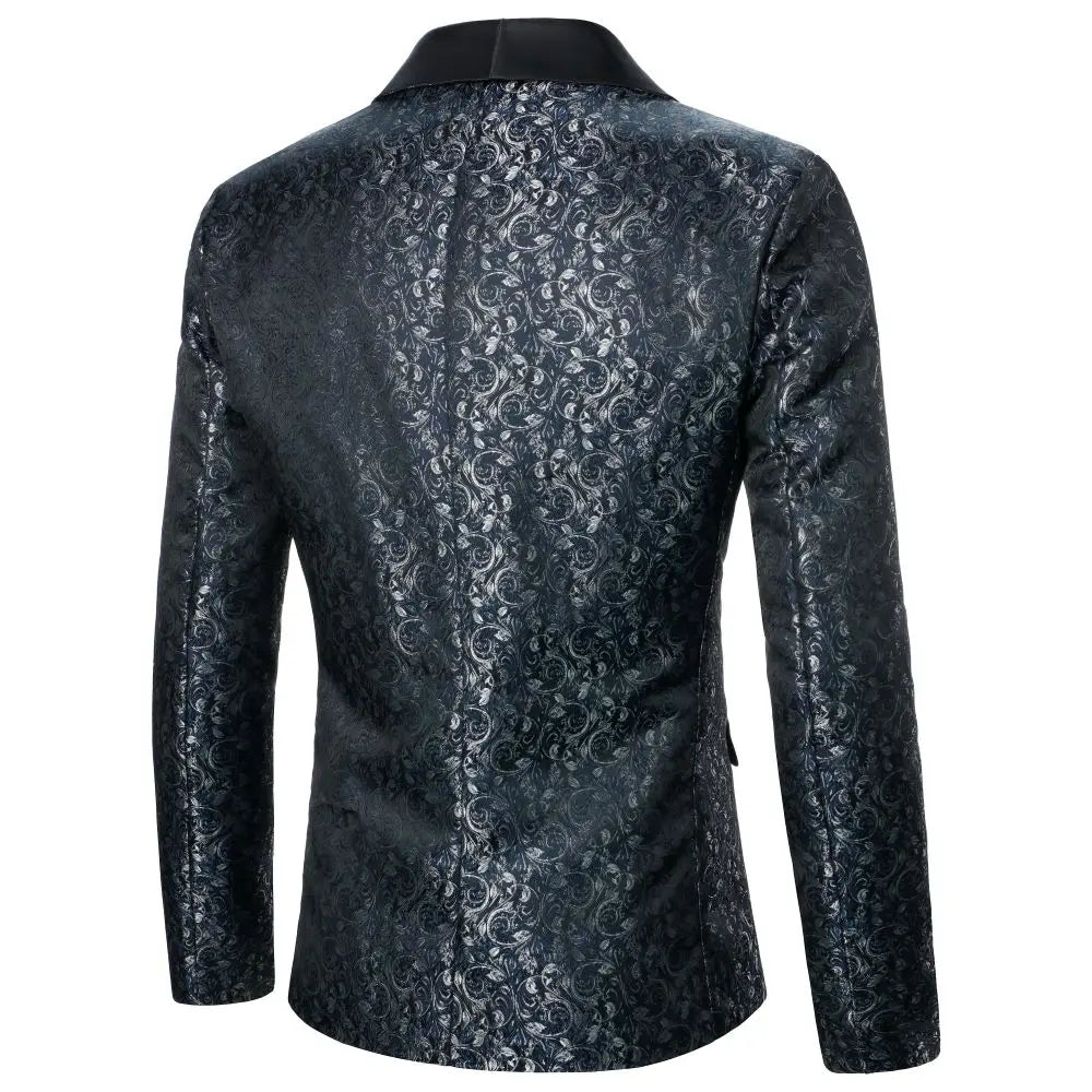 Suit Jacket Luxury Textured Fabric - back view