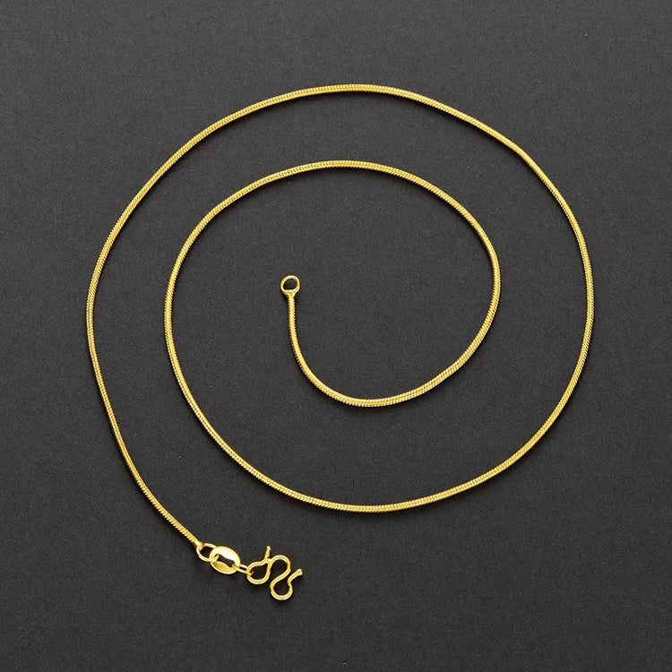 Cadena de collar de oro para mujer