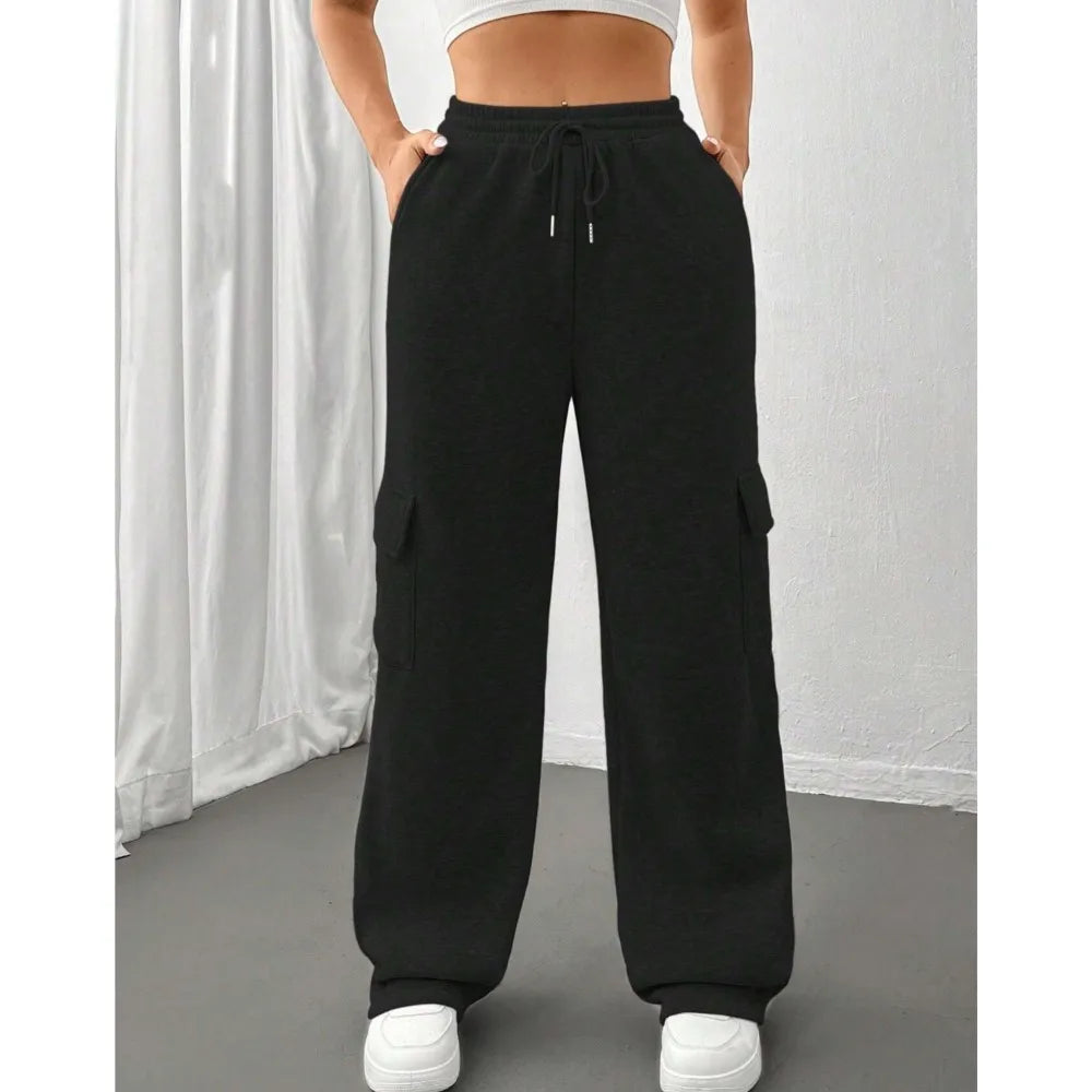 Women's Casual Sports Sweatpants - black