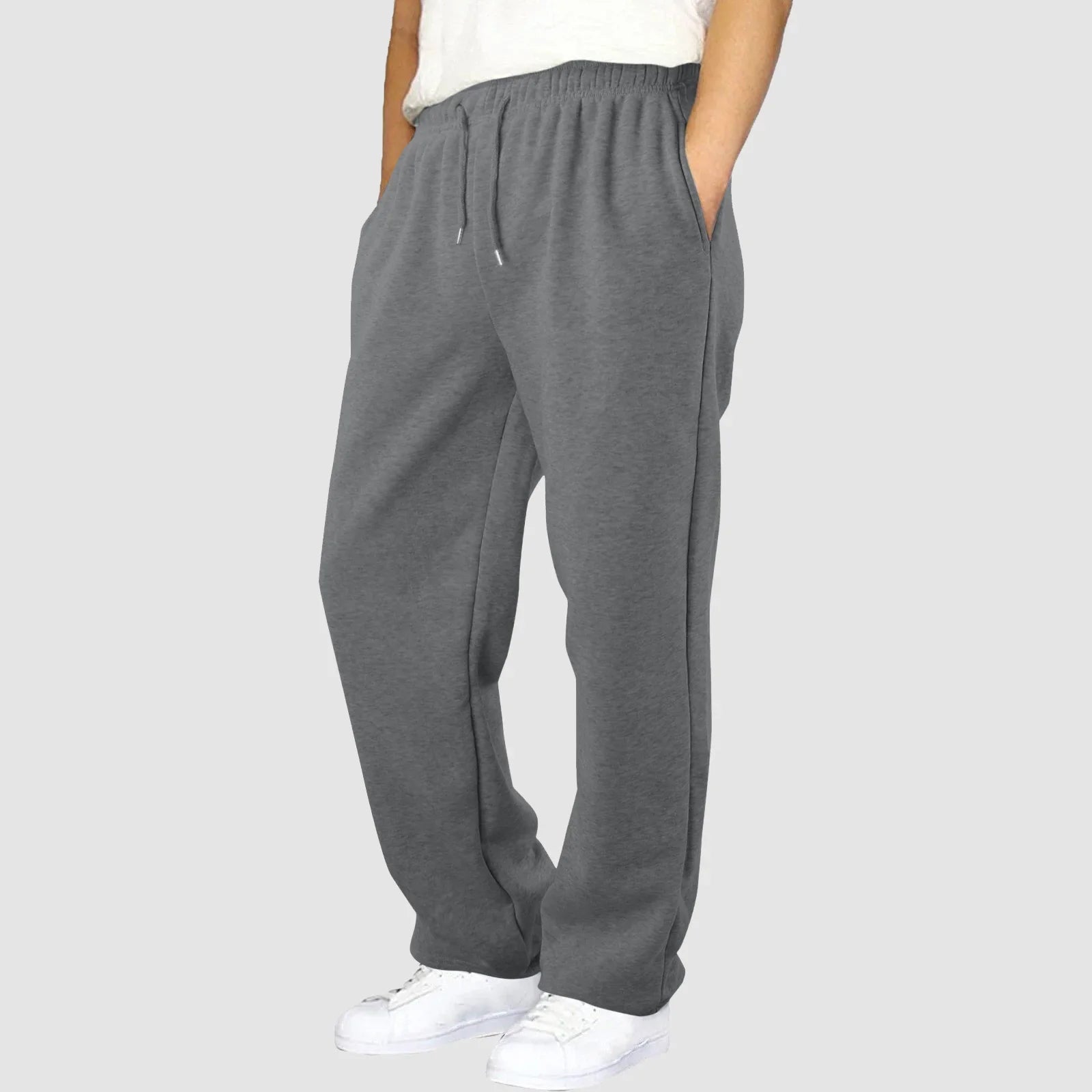 Men's Baggy sweatpants - Dark Grey (side pose)