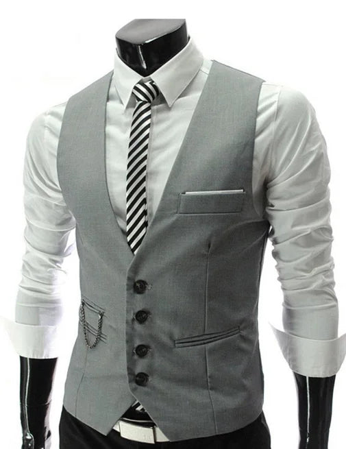 3 piece men's suit set - grey