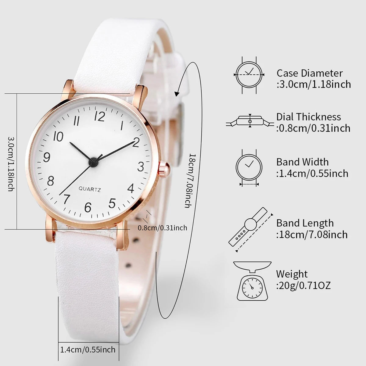 Women Quartz Watch with Love Bracelet