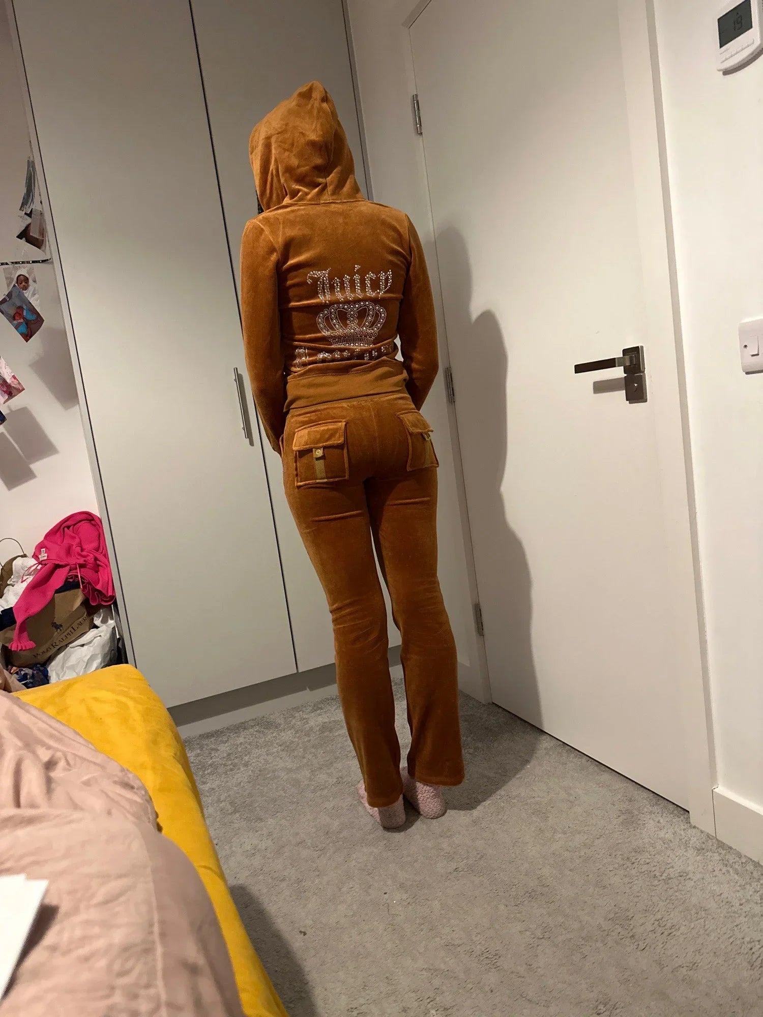 Velvet Tracksuit - brown/orange