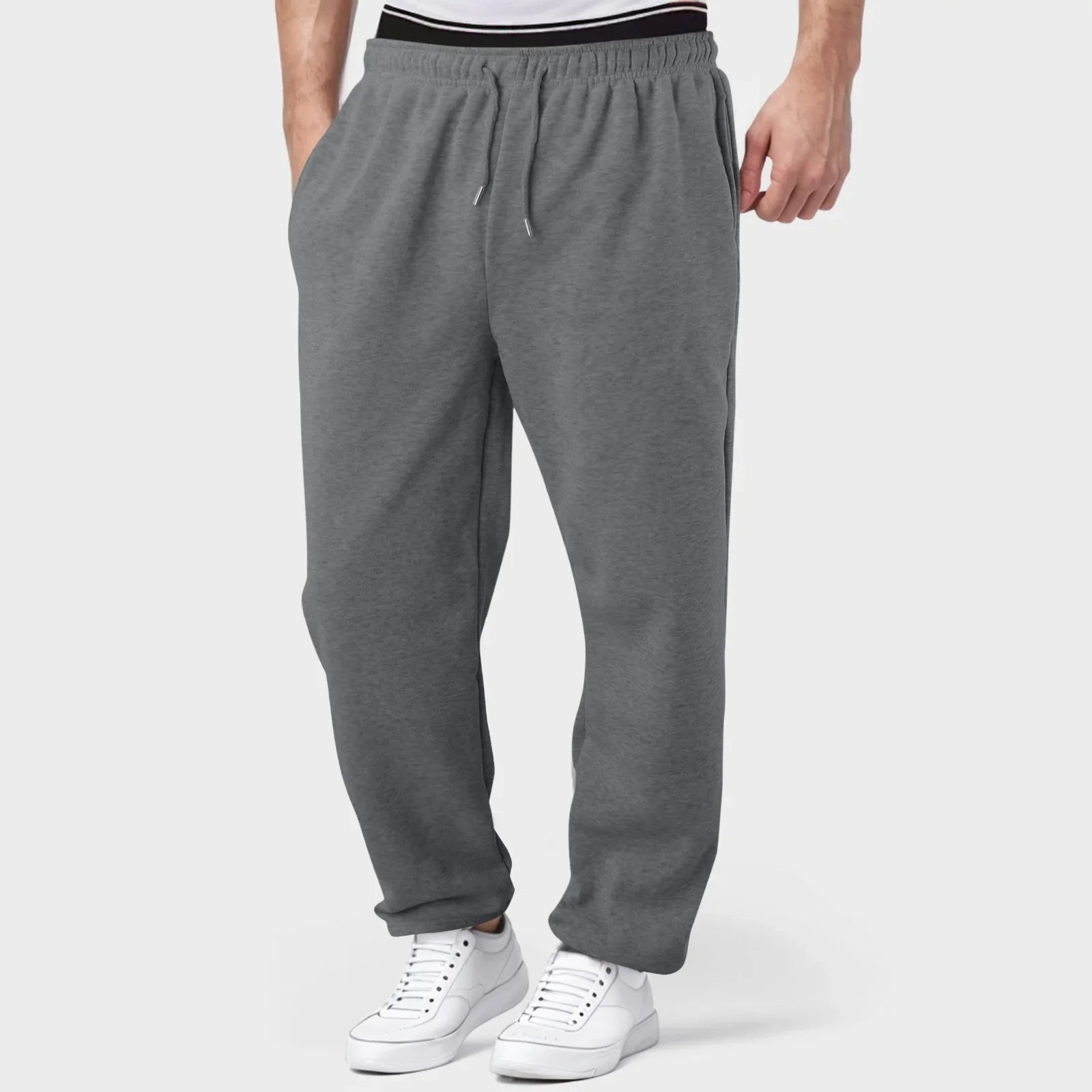 Men's Baggy sweatpants - Dark Grey ( front view)