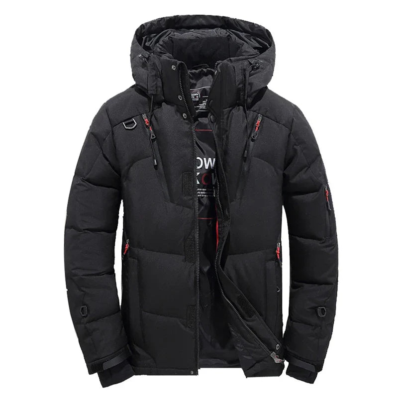 - 20 durable men's winter parka - black