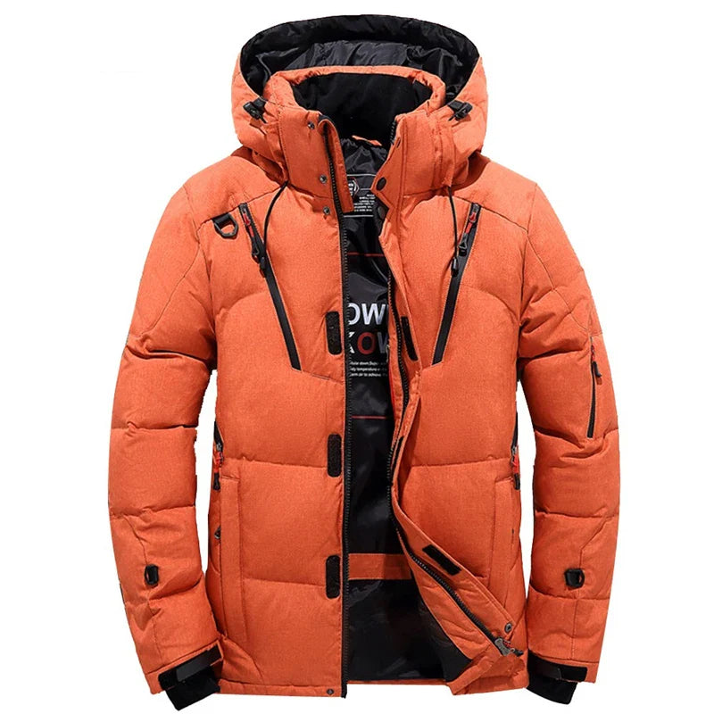 - 20 durable men's winter parka - orange