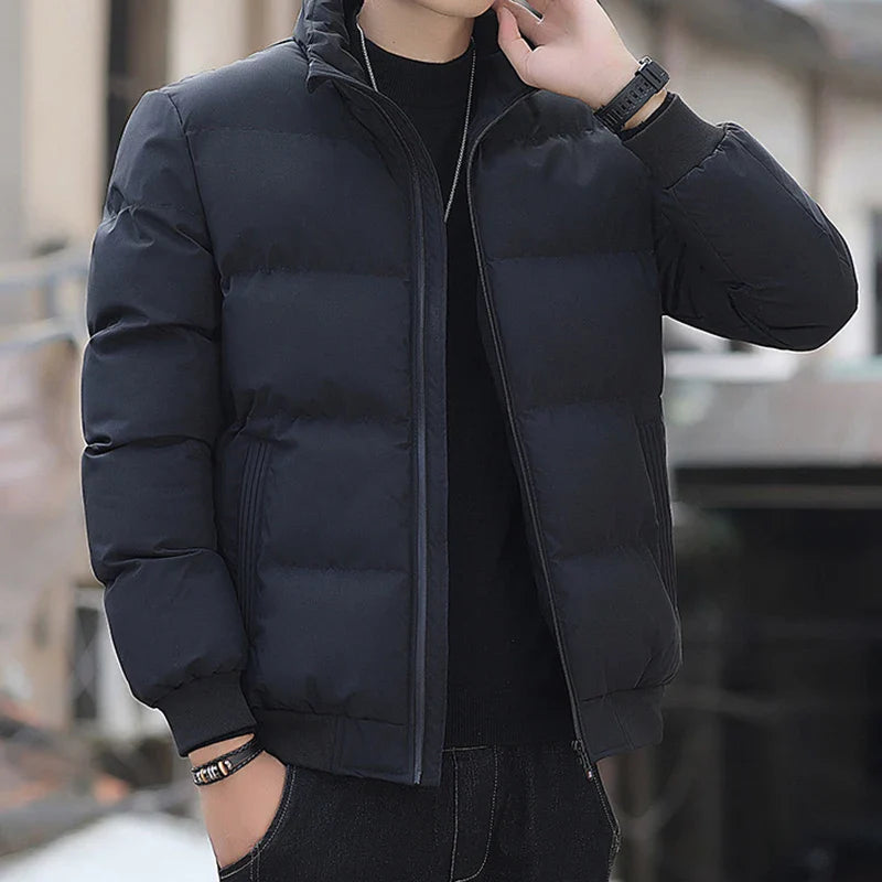 Parka Jacket Men - Thick, Warm winter jacket - black on black