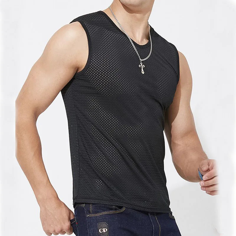 Men's Ice Silk Mesh Tank Top