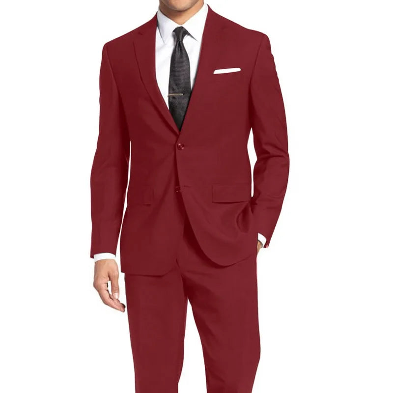 3 piece men's suit set  - red