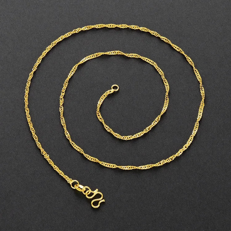 Cadena de collar de oro para mujer