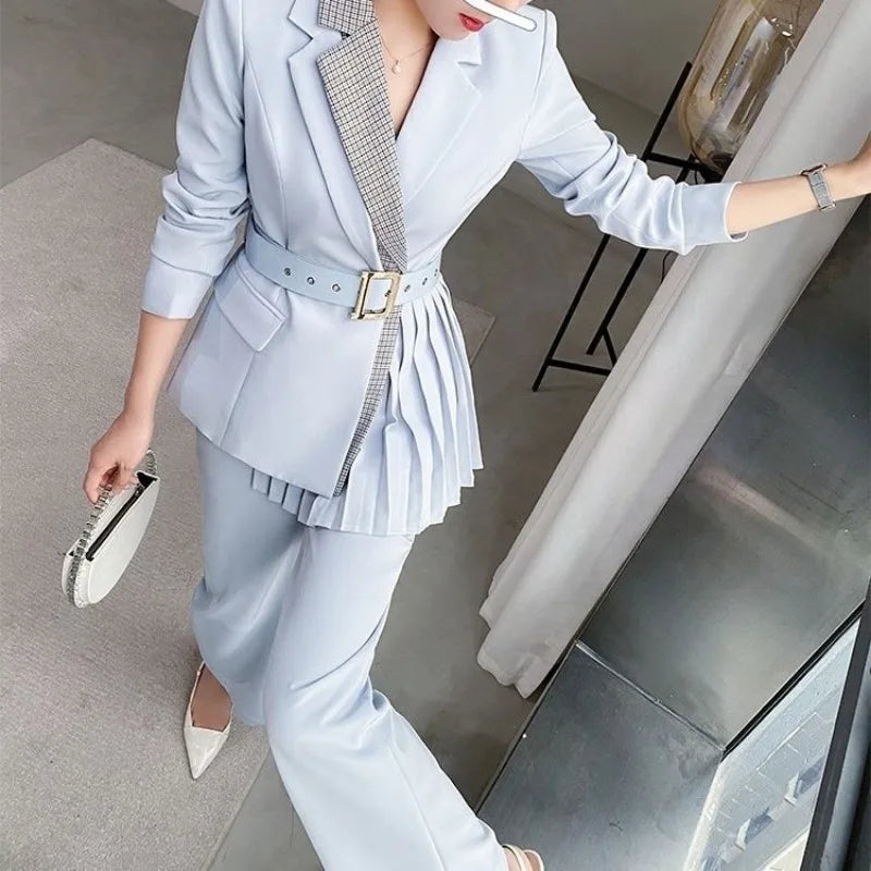 Women's Blazer and Pants Two Piece Set