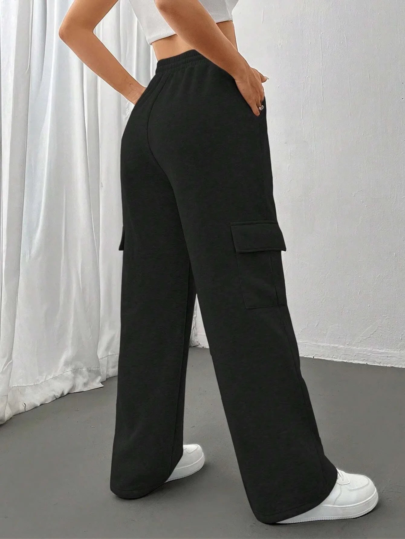 Women's Casual Sports Sweatpants - black