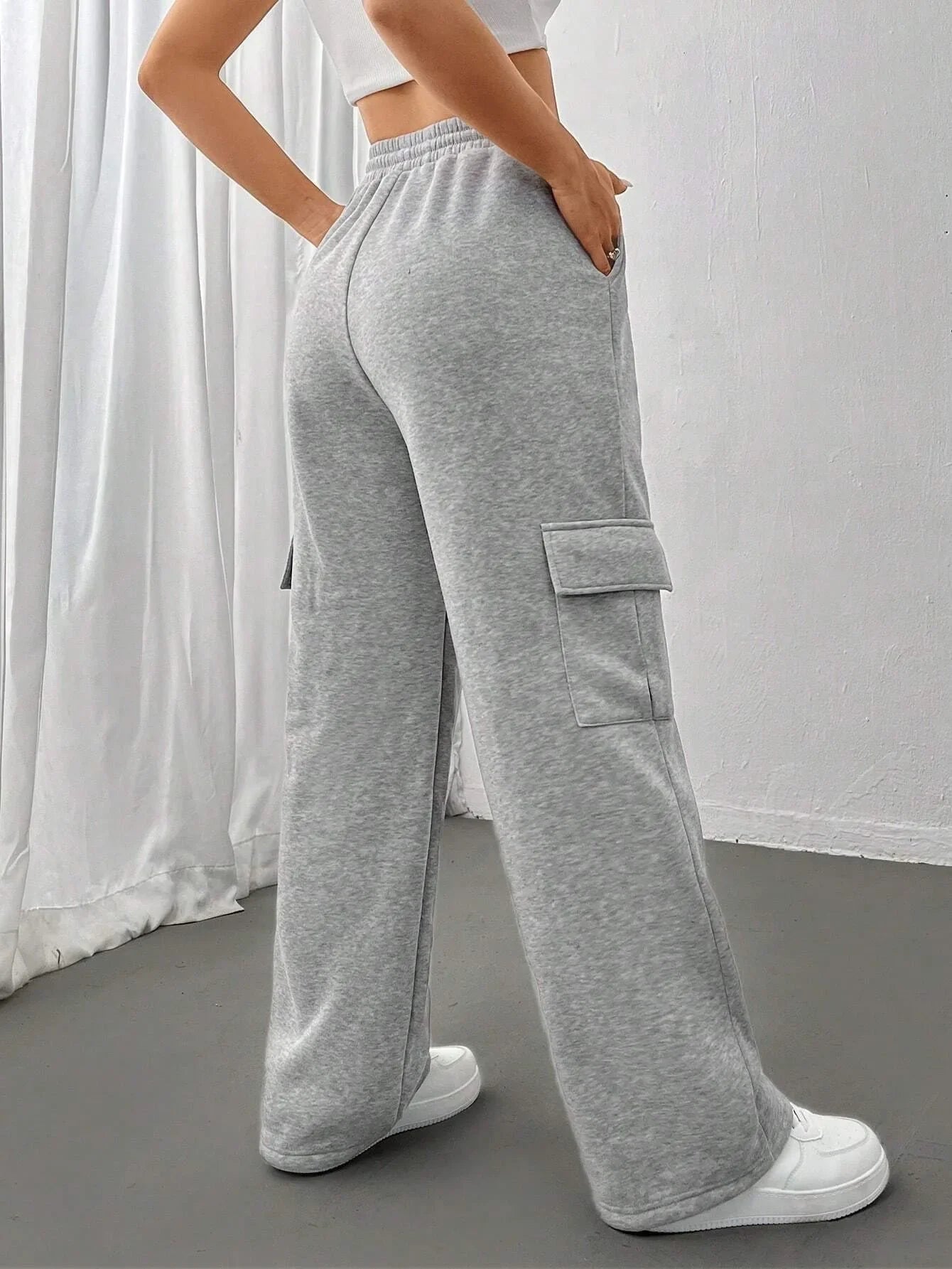 Women's Casual Sports Sweatpants - grey