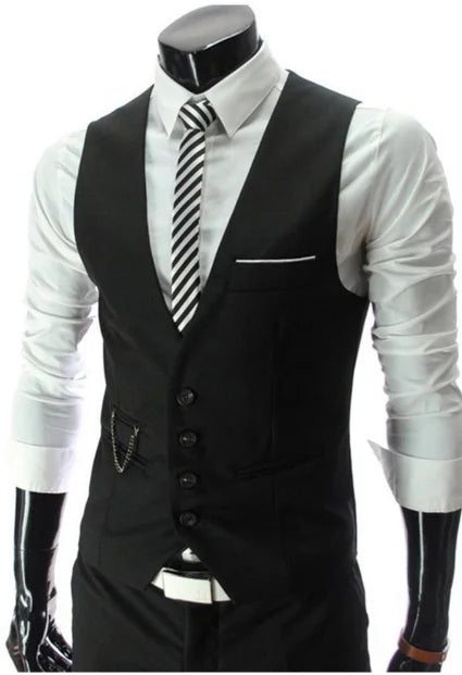 3 piece men's suit set - black